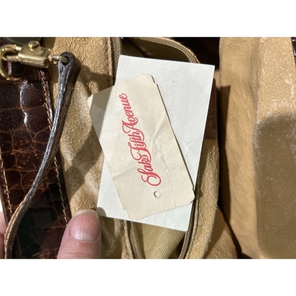 Vintage FURLA Cognac Dome Shaped Soft Leather Bag S - Picture 6 of 7